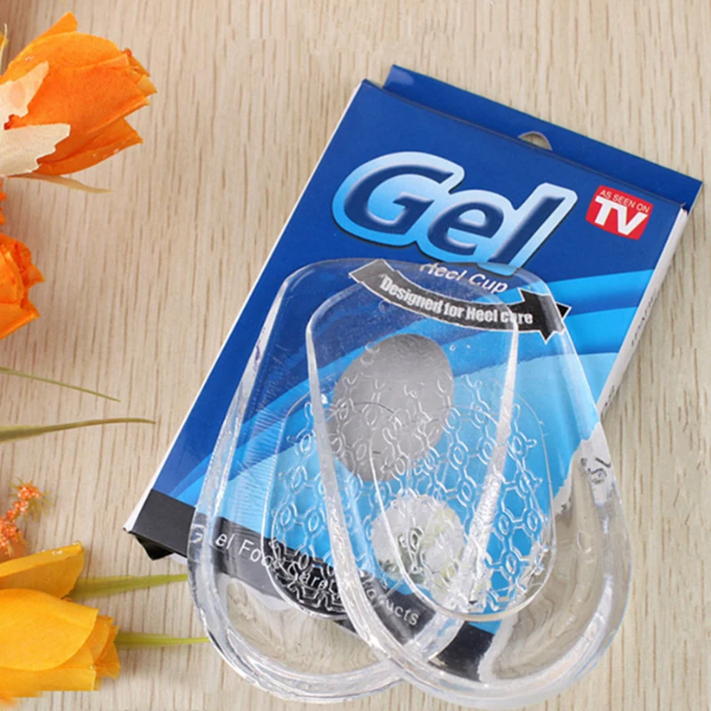 Protect Heel Transparent Silica Gel Palm Pad Massage foot High heel Arch Running insoles Insert Cushion 1pair=2pcs