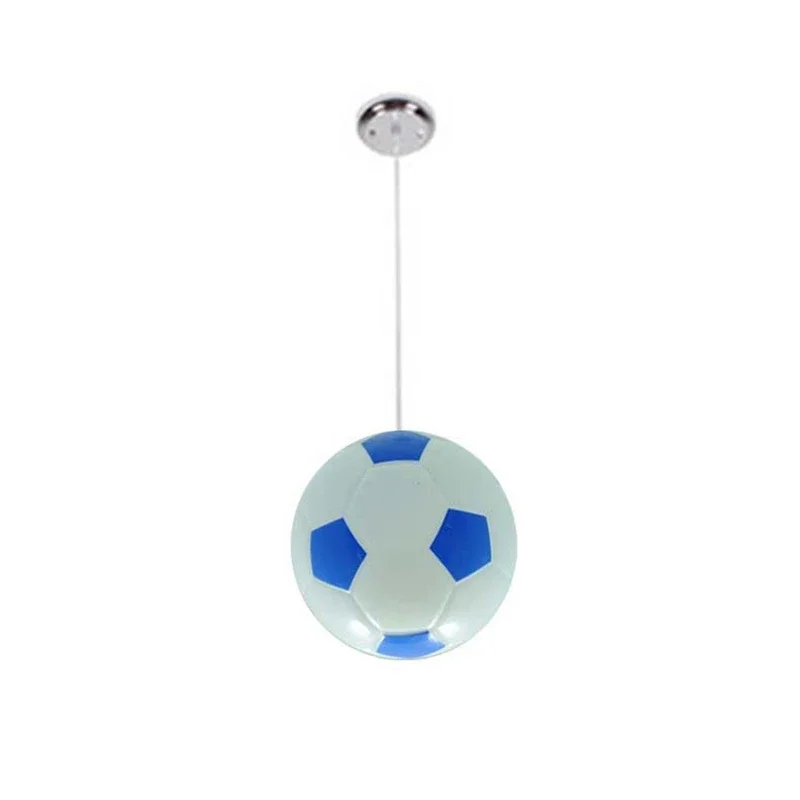 Lustre moderno para quarto infantil, personalidade criativa, luz de vidro de futebol, luz decorativa para quarto de meninos e meninas, iluminação