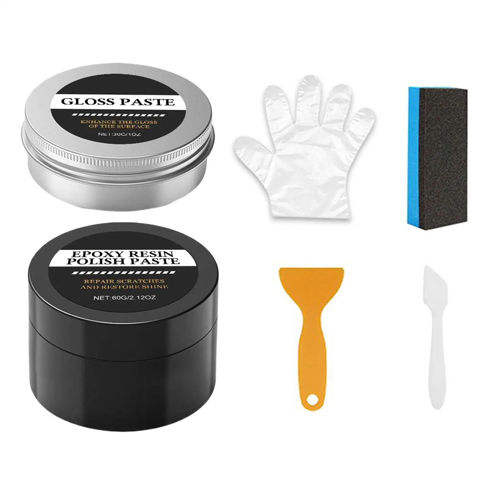 طقم تلميع الايبوكسي كريم استعادة اللمعان الايبوكسي خدش تلميع مجمع لأصحاب المنازل المبتدئين طاولة المشاريع الفنية #3