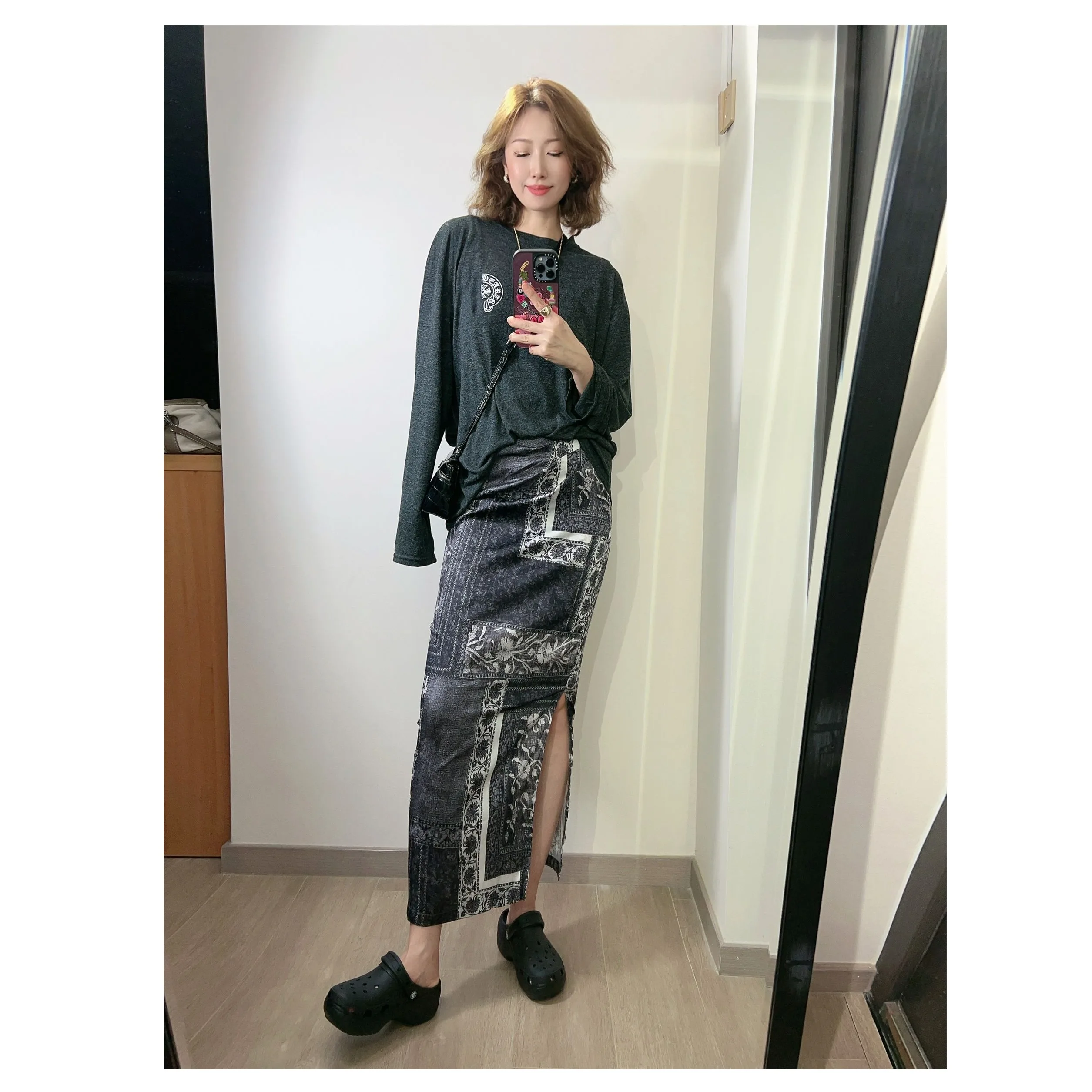 

Лето 2023, женская модная американская свободная юбка с принтом, сексуальная пикантная повседневная юбка Pure Desire Sle для отдыха