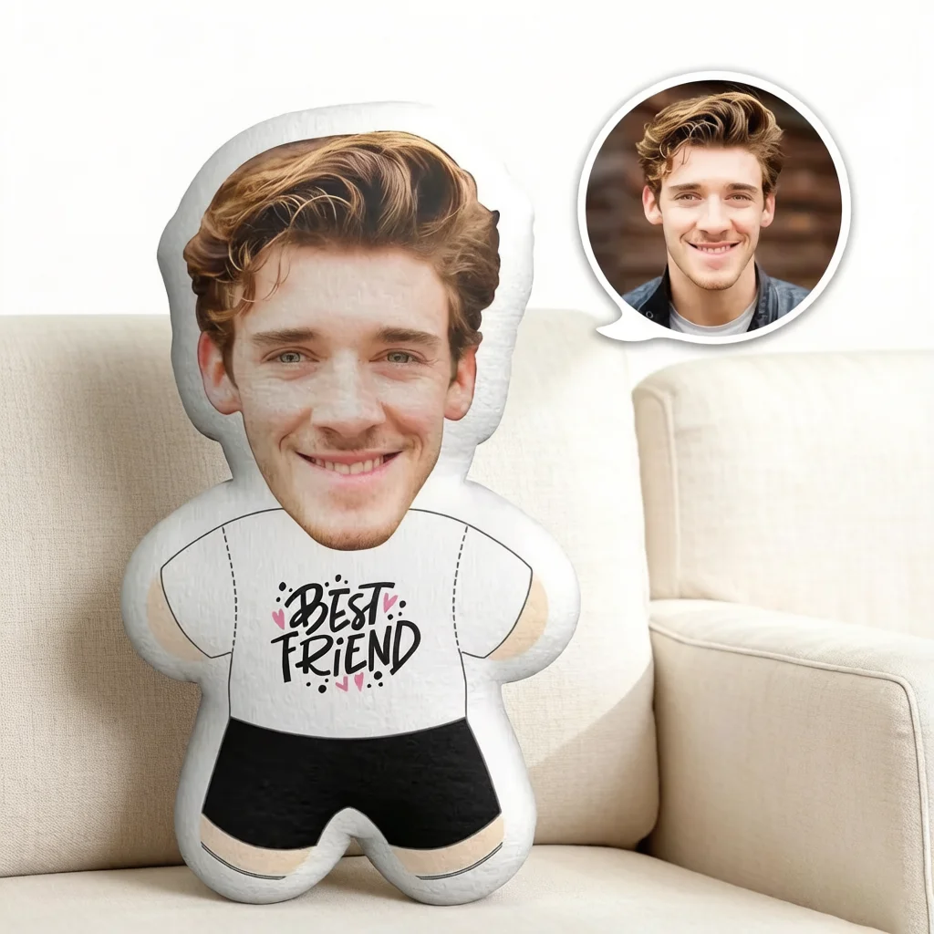 Custom Face Minime Cushion Pillow Best Friend Personalized Photo Minime Sofa Living Room Decoration