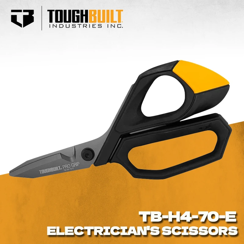 

TOUGHBUILT TB-H4-70-E 11 Stainless Steel Scissors Heavy Duty Sharp Durable Labor-Saving Non-Slip Handle Professional Hand Tools