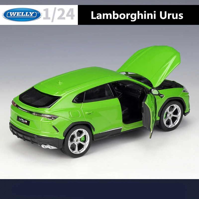 WELLY 1:24 Lamborghini Urus SUV Alloy Model Die casting Metal Toy Sports Car Model High Simulation Collection Childrens Toy Gift