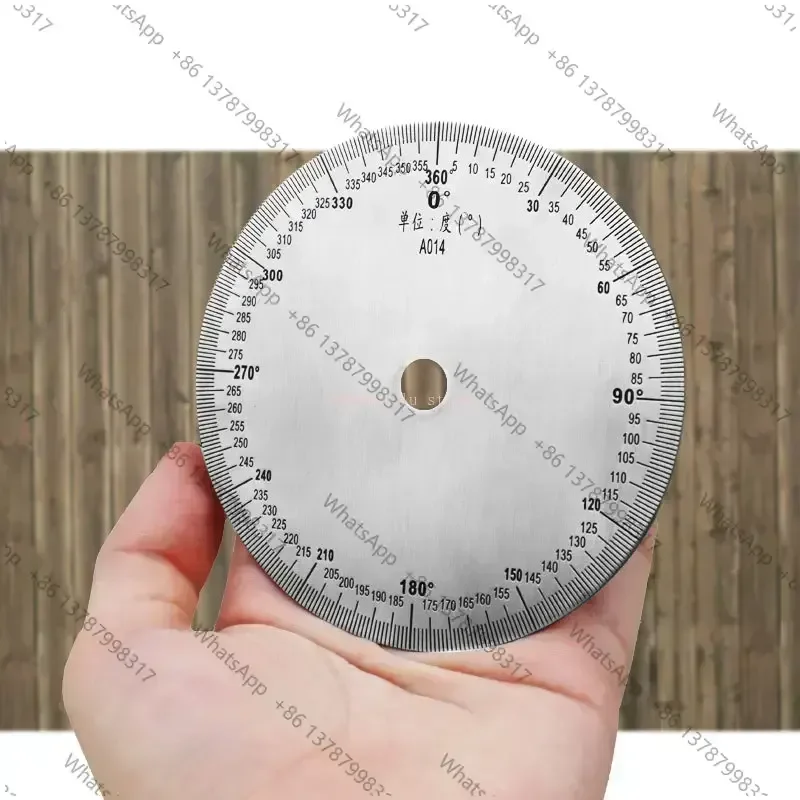 Dial stainless steel Angle dial 360 degree protractor round accessories 90x8x2mm