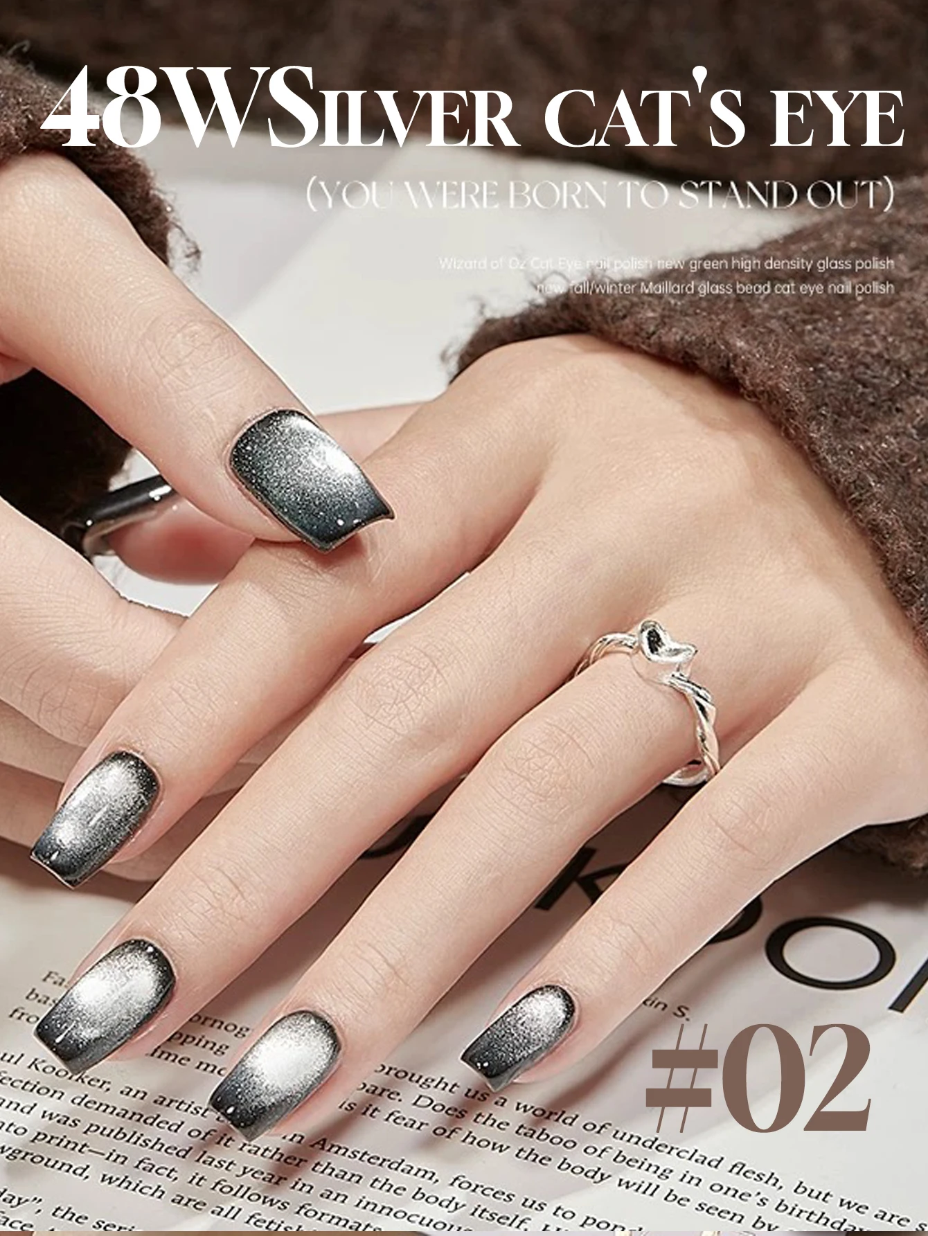 12ML 1개 가을 겨울 플래시 워터 라이트 화이트 캣아이 젤 네일 폴리쉬 화이트 네일 크리스마스 네일 UV 라이트 네일