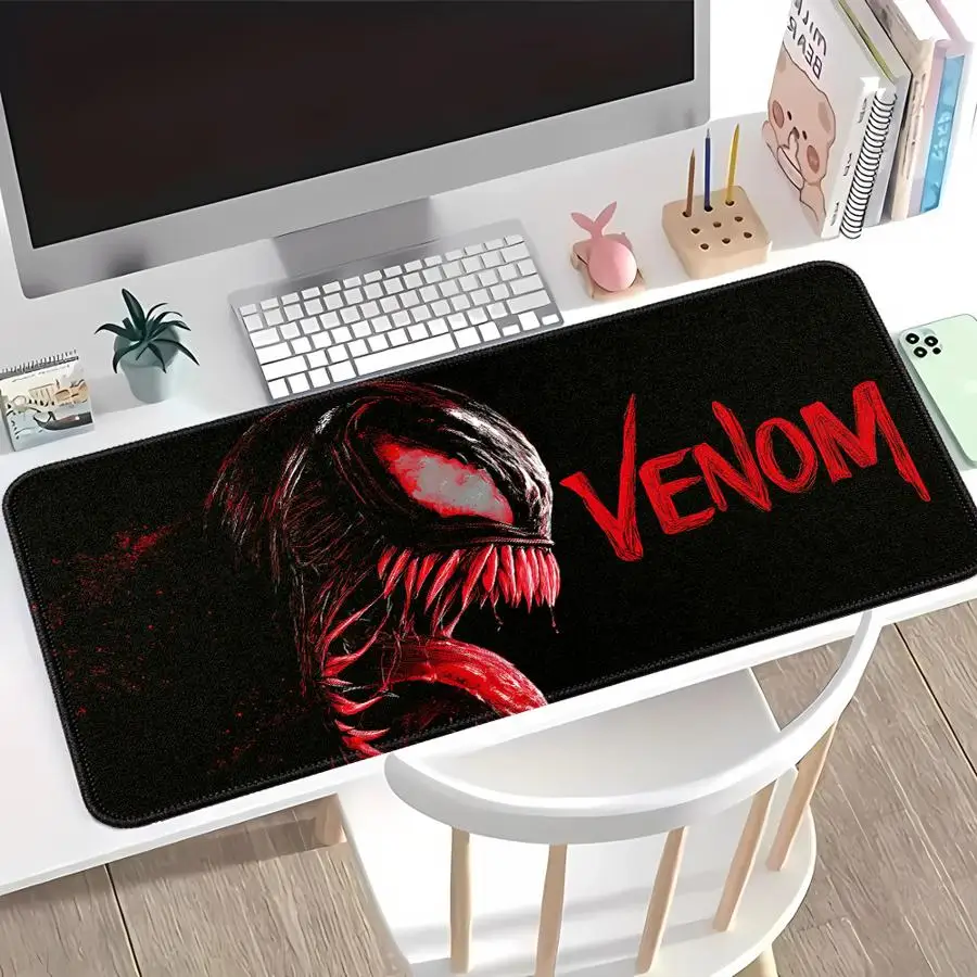 

Коврик для мыши с логотипом Marvel Venom, коврик для игровой консоли, аксессуары для стола, офисный коврик, коврик для клавиатуры и мыши, коврик для компьютера и ноутбука, оверлок