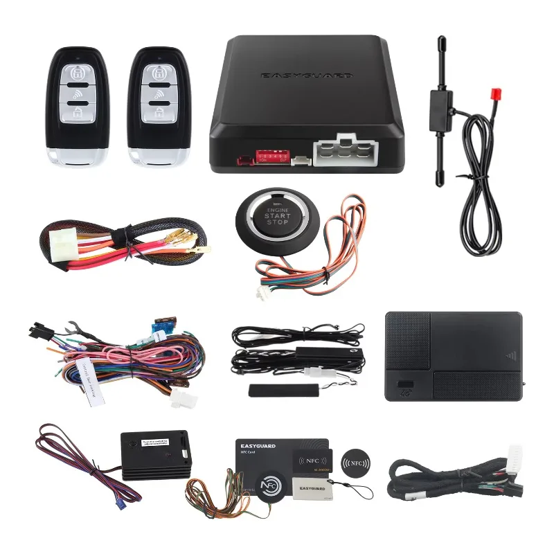

Universal Car Alarm System Passive Entry & Remote Engine Start & NFC