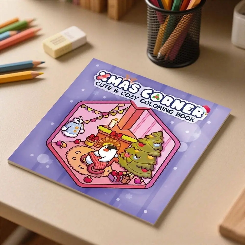 مريح عيد الميلاد عيد الميلاد تلوين كتاب الكرتون التعليمية الكتابة على الجدران اللوحة كتاب الإجهاد الإغاثة اللوحة هدية غلاف عادي #3