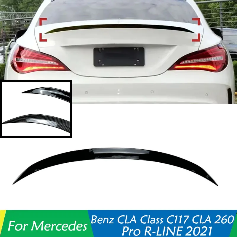 

Для Mercedes Benz CLA Class C117 CLA 260 200 CLA45 AMG 2013-2019 задний спойлер багажника, диффузор для губ, крылья, автомобильные аксессуары