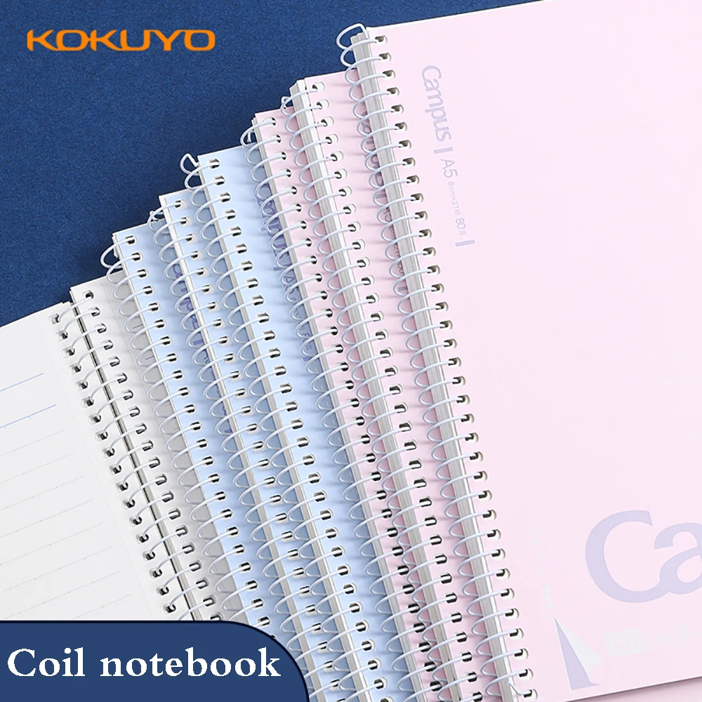 KOKUYO Journal Notebook Campus Coil Notebooks A5/B5 Easy To Tear Line Spiral Thickened Students Stationery School Supplies