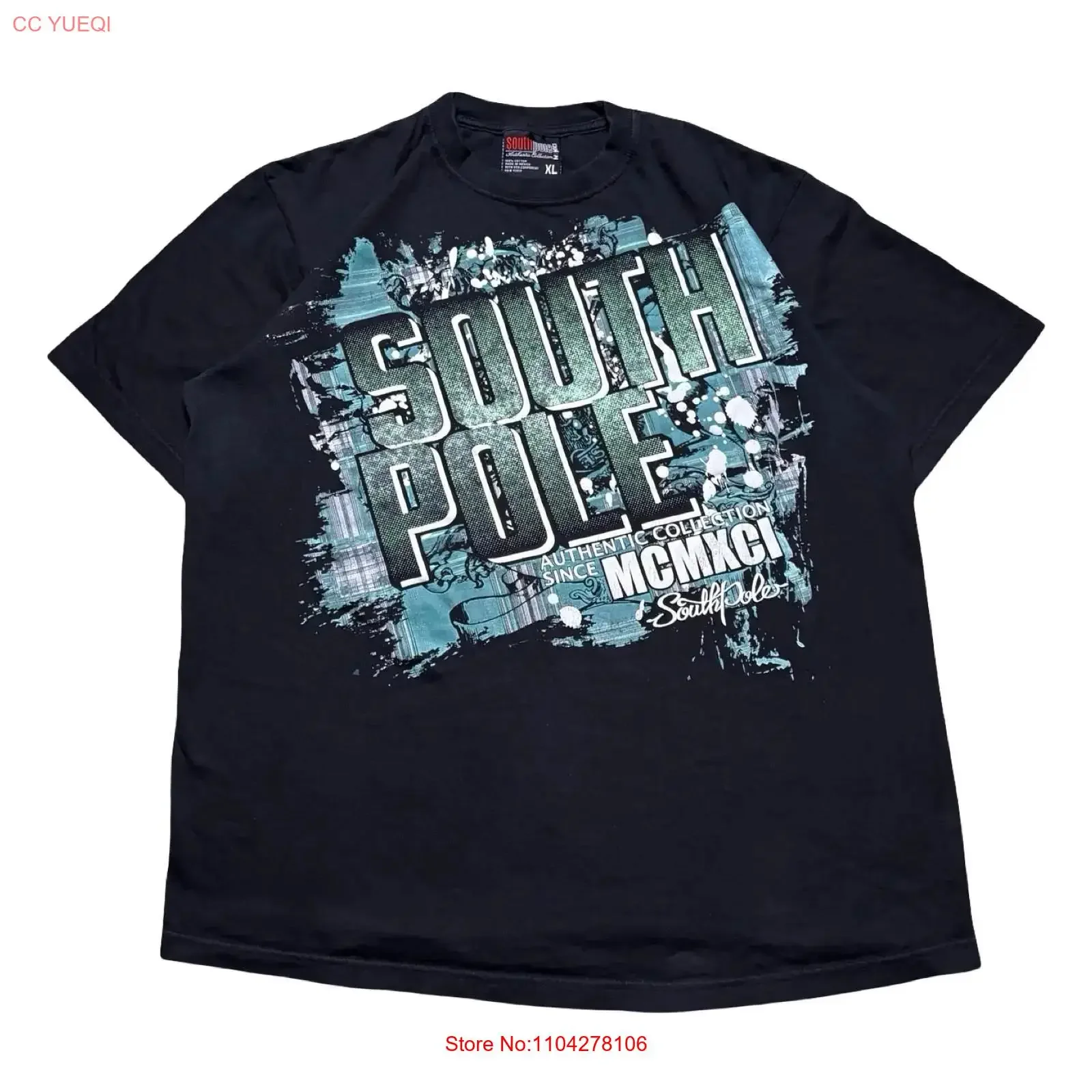Vintage Y2K Southpole Faded Black T Shirt XL Skater vintage Washed Top For Everyday Wear Casual Unisex Versatile graphic Soft