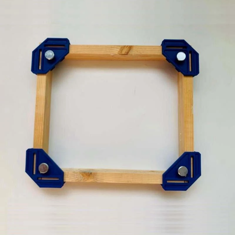 Jeu de Pinces d'Angle 90 en Bois, Support de Cadre de Travail et de Calcul, Outils de Fixation en T, 4 Pièces