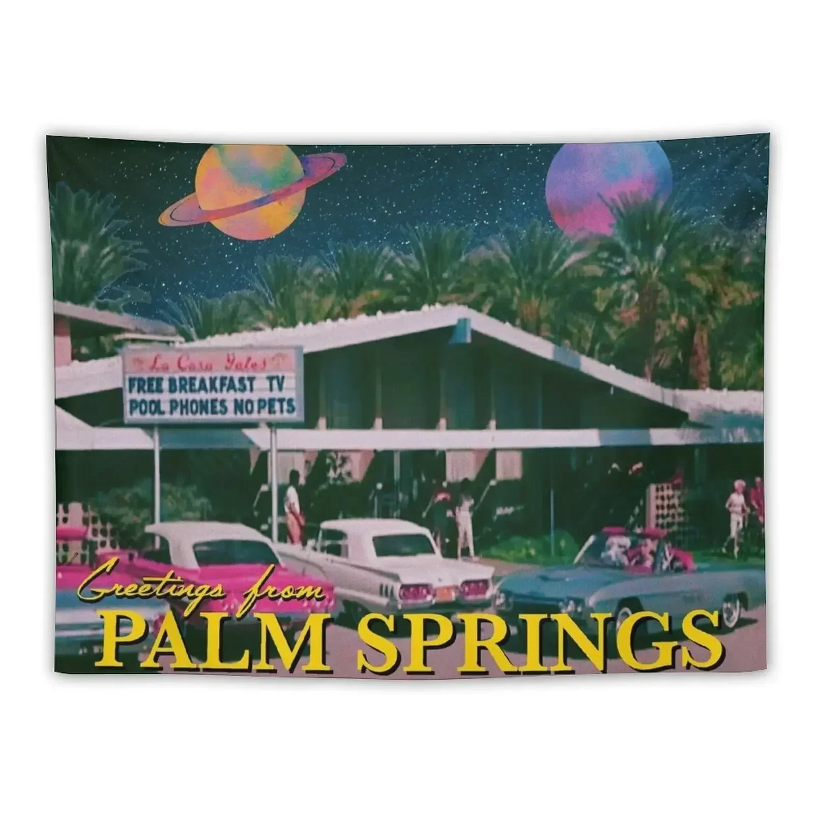 

greetings from palm springs Tapestry Wall Tapestries Tapete For The Wall Aesthetic Room Decorations Tapestry