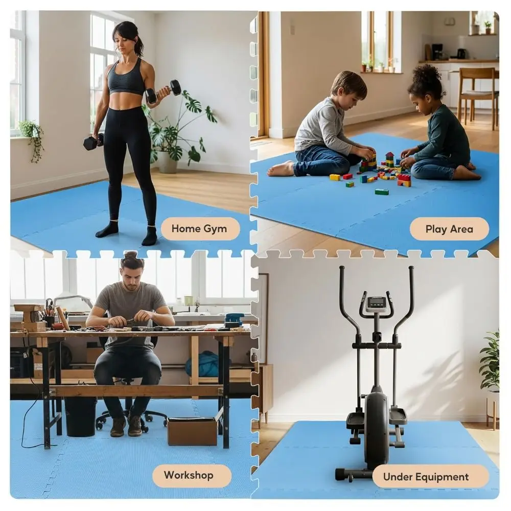 

Новый напольный коврик из ЭВА для упражнений, модульное пенопластовое покрытие, безопасный фитнес-пол, защитная подкладка для домашнего спортзала и игровой комнаты