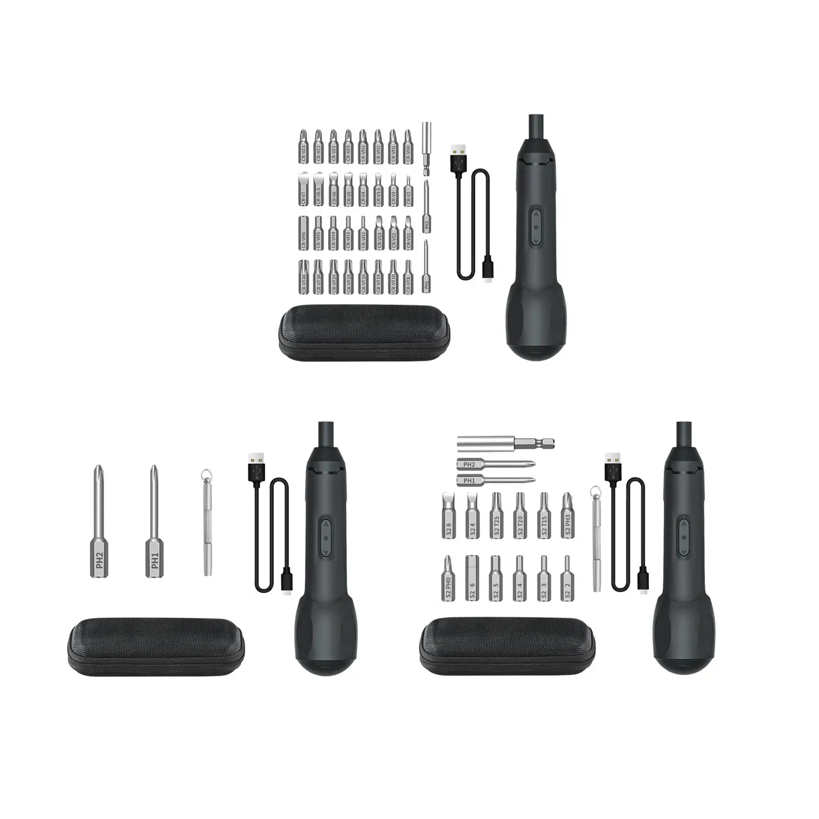 

Электрическая отвертка, портативная, с ящиком для хранения, мини-ручная, перезаряжаемая, с зарядным кабелем, инструмент для домашнего ремонта, для ПК, телефонов