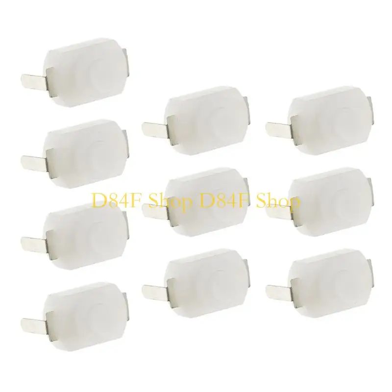 D84F 10Pcs Comfortable Ergonomic Auto Locking Push Button Switches On Off Mini Push Button Switches for Simple Wiring Enduring