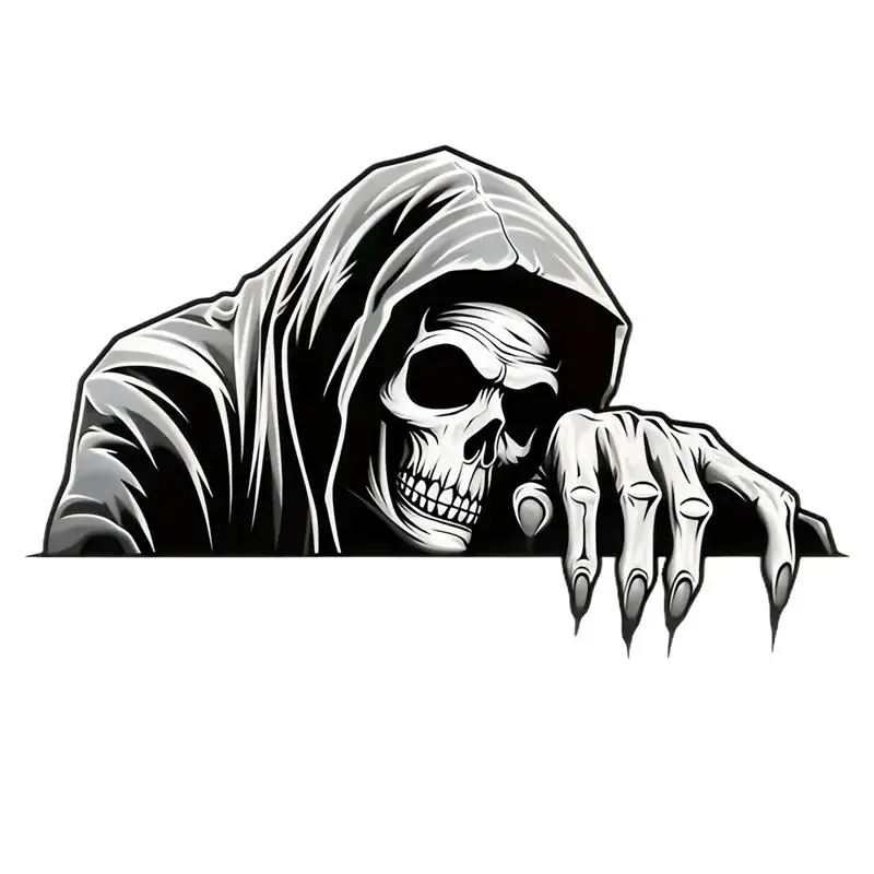 

Rear View Mirror Stickers Scary Skull Decoration Stickers Waterproof Adhesive Automotive Decoration Fade-Proof Automotive