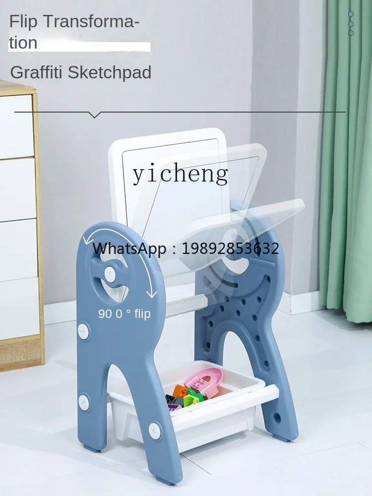 XL Multifunktionales Kinder-Zeichenbrett, Baustafel, Zwei-in-Eins-Puzzle für Kindergarten, Jungen und Mädchen