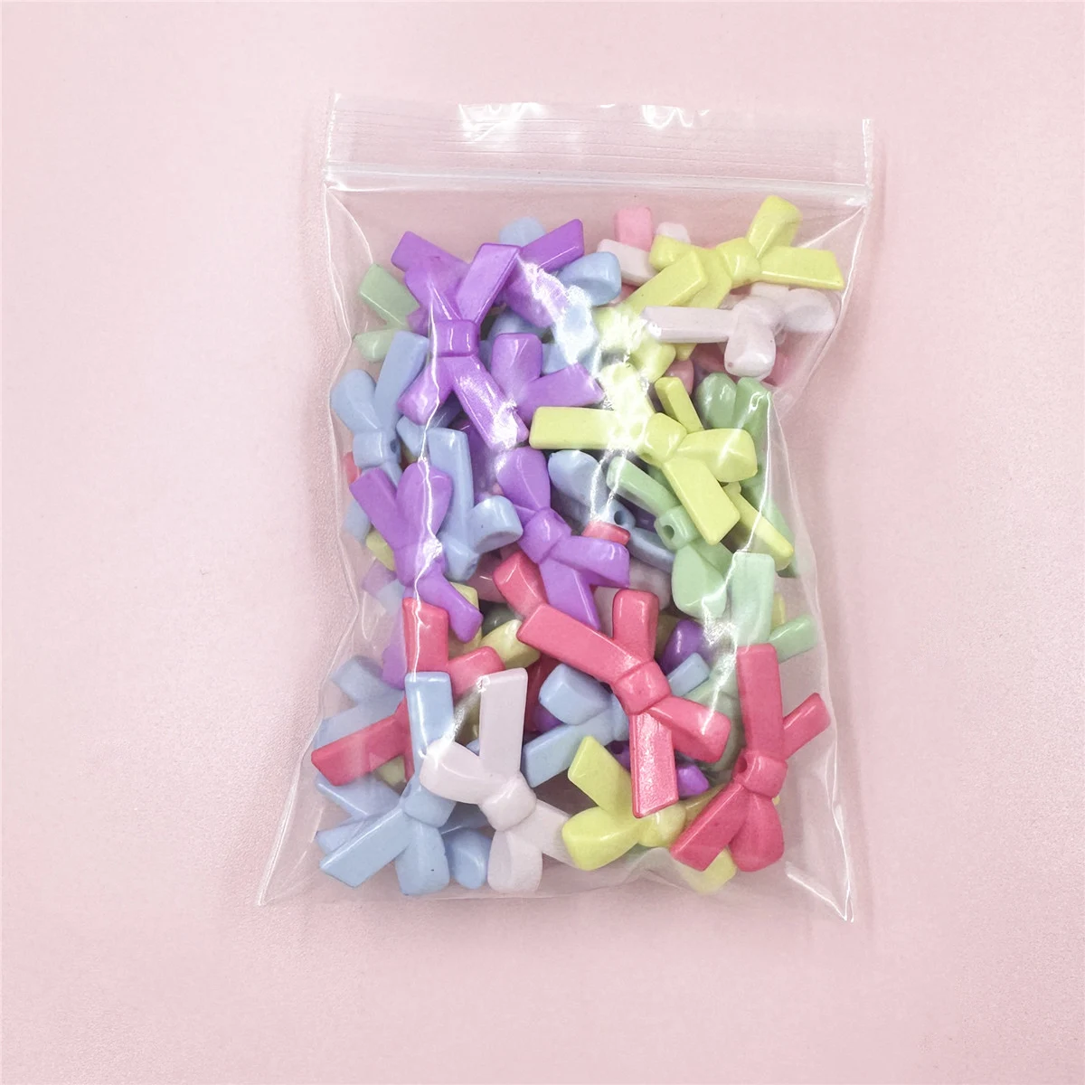 50pcs 20.4*34.2mm coloré solide arc perles en vrac pour porte-clés fabrication de bijoux bijoux à bricoler soi-même accessoires