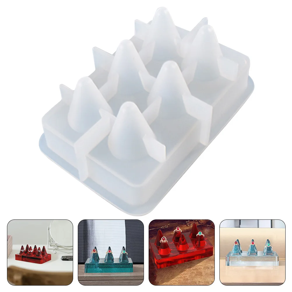 

Resin Diy Silicone Mold Shiny Mirror Finish Flexible Ring Storage Rack Epoxy Casting Display Stand For Jewelry