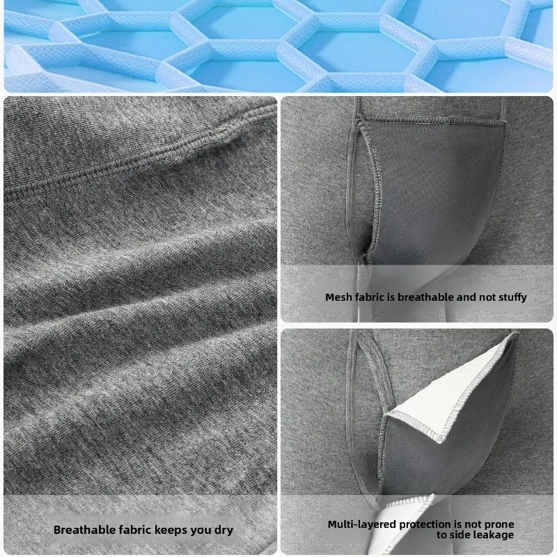 ملابس داخلية قطنية قابلة للغسل لكبار السن والكبار سراويل مانعة للتسرب ماصة وقابلة لإعادة الاستخدام ملابس داخلية واقية للنساء والرجال