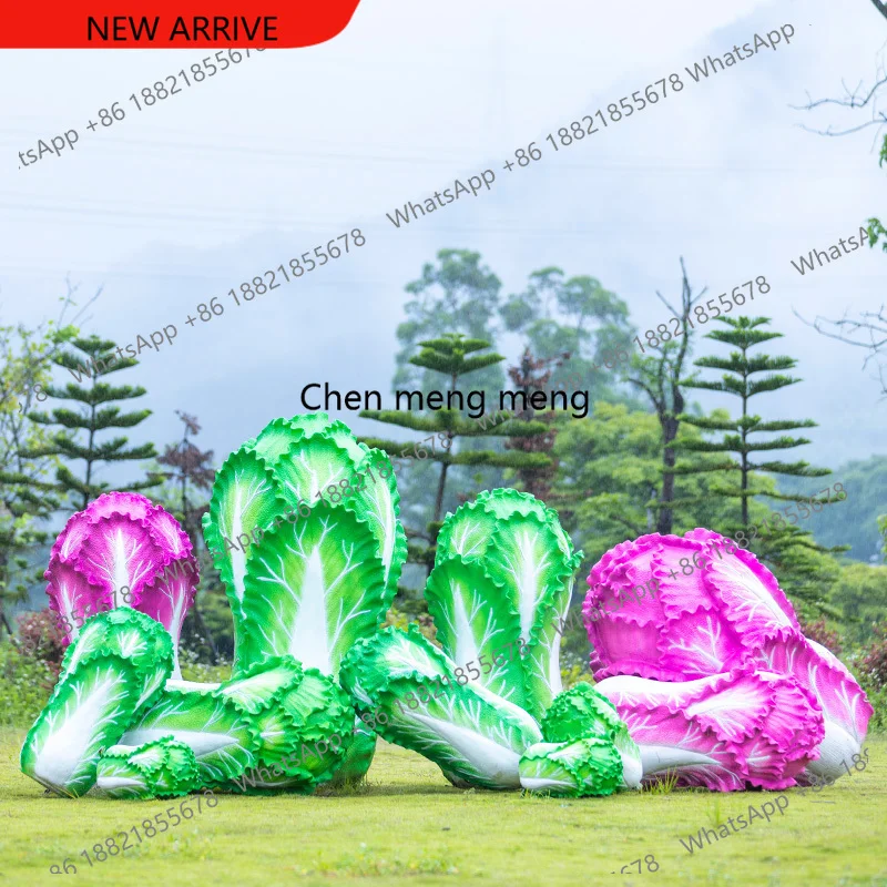z183 Simulation Cabbage Sculpture Outdoor Sales Department Lawn Park Forest Decoration