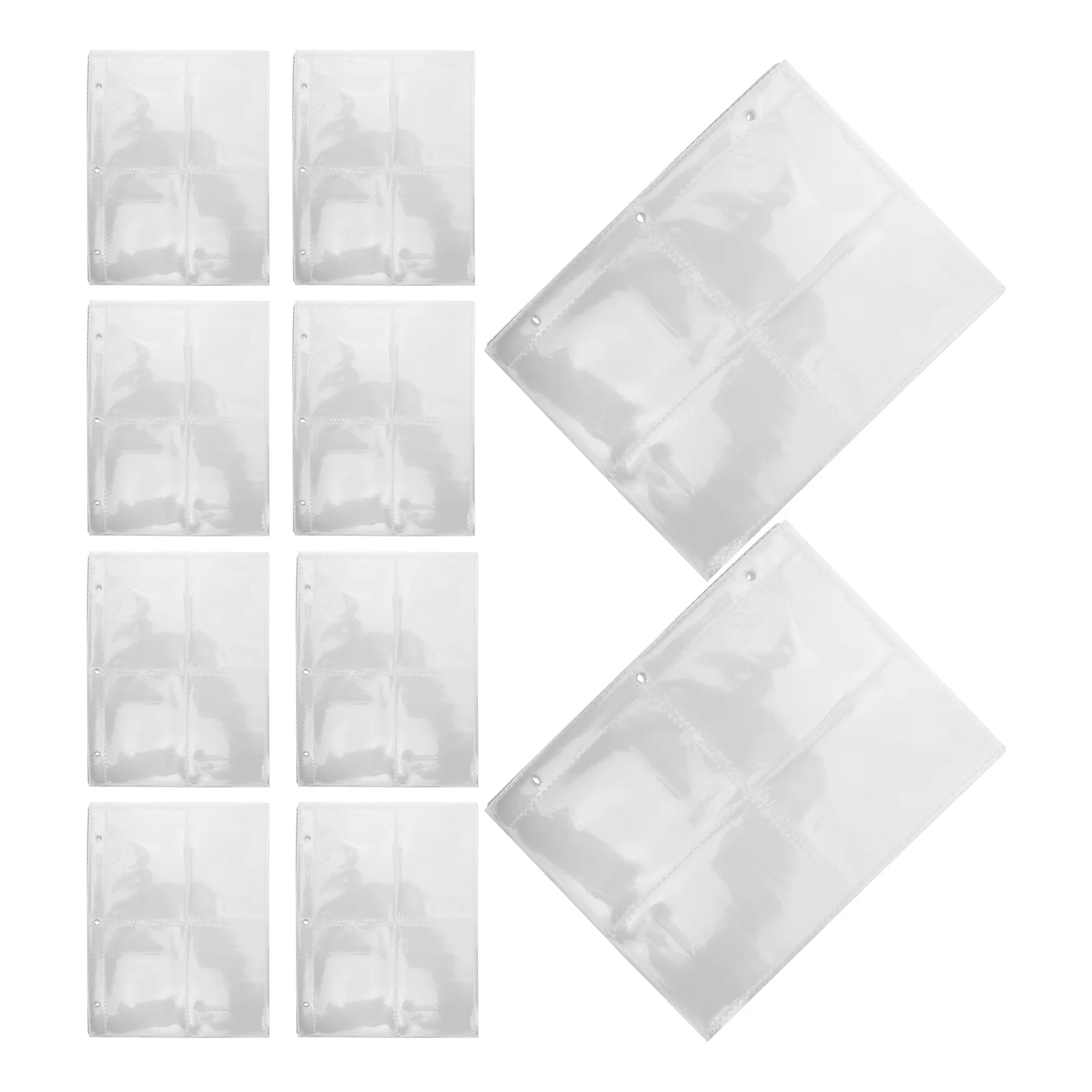 

50Pcs Pocket Trading Card Sleeves Plastic Protectors for Baseball Soccer Football Sports Card Binder Storage Sheets