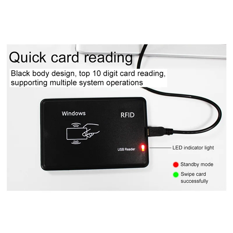 

AA84 2X RFID Smart Card Reader With USB Port, 13.56Mhz IC Card, Contactless Sensitivity, Support Window System Linux