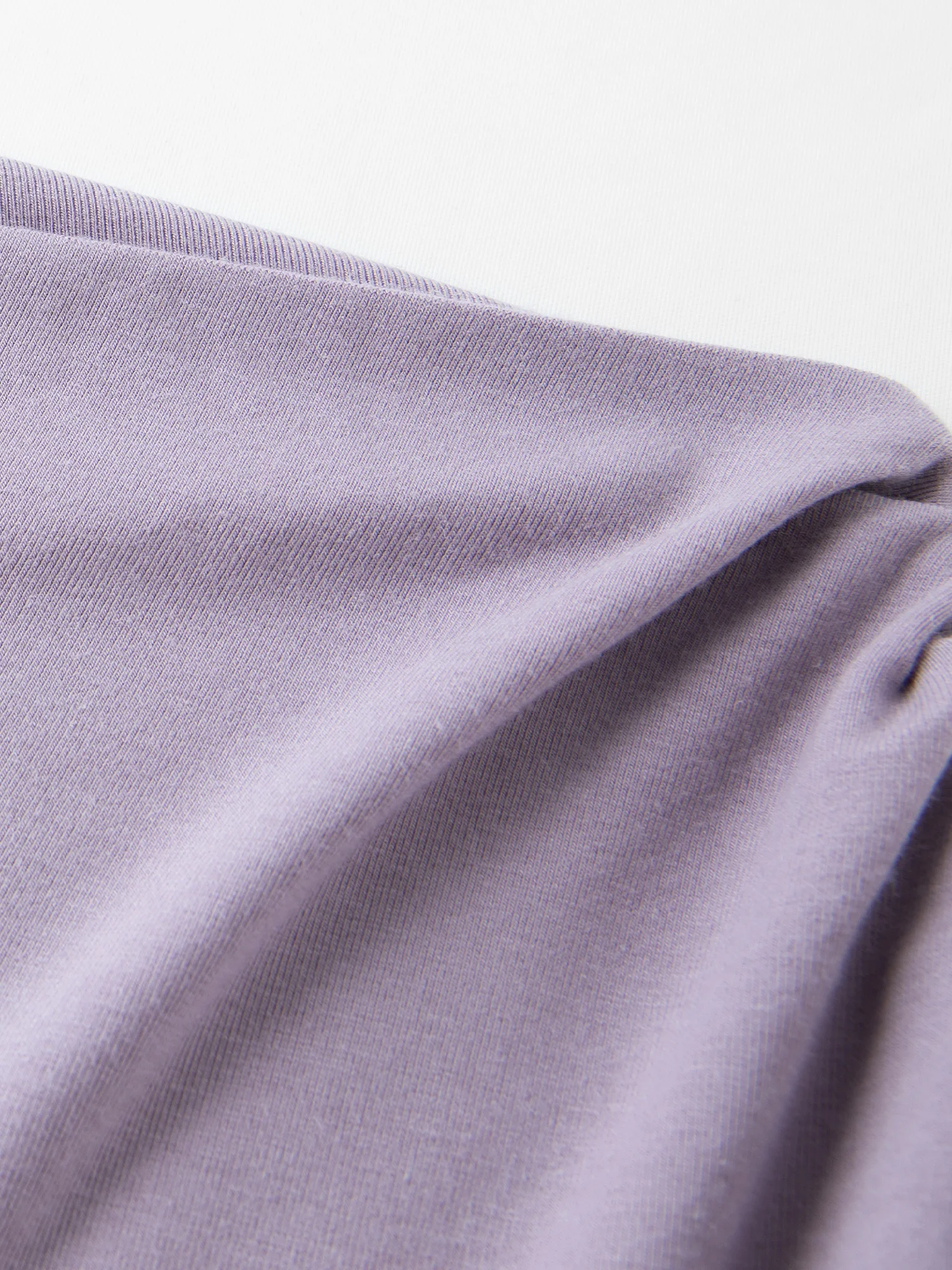 DUSHU Damen Off-Shoulder Drapierter Wasserfallausschnitt Langarm T-Shirt, Minimalistisches, Gerafftes, Schlankes, Elegantes Casual-Mode-Oberteil – Detail 27