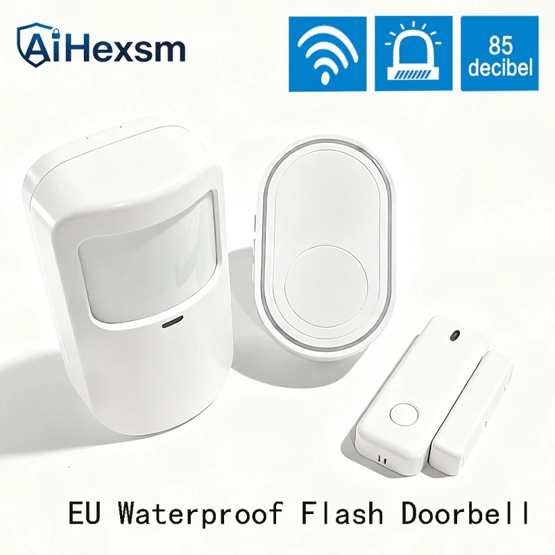 

Split Induction Ringtone Distinction Prompt Alarm Waterproof Doorbell Intelligent Welcome Wireless Door Bell PIR Sensor 39 Chime