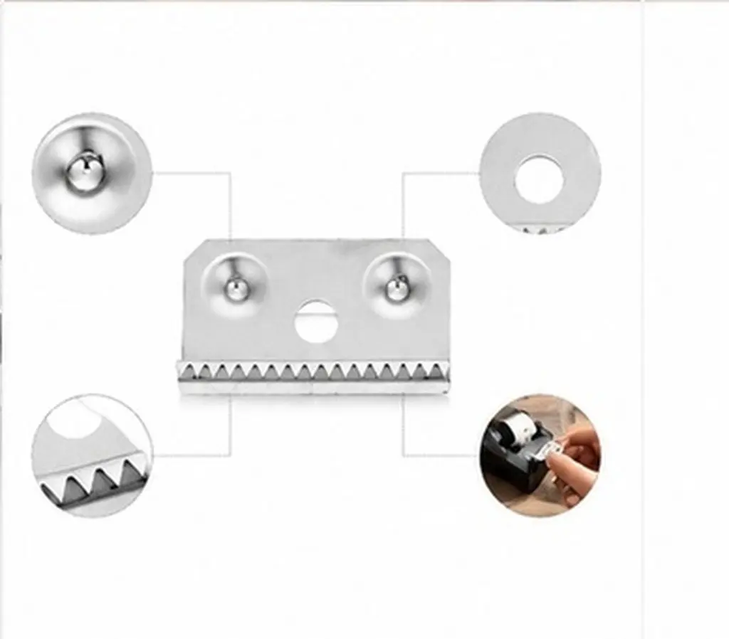 10Pcs Stainless Steel Serrated Replacement Blades for Tape Dispenser - Efficient Precise Cutting Tool for Packaging Office