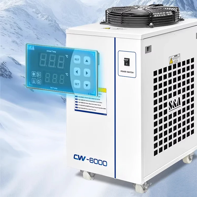 المبرد الصناعي CW-6000AI/CW-6000AN 12L المبرد 50/60 هرتز لنظام تبريد المياه الآلة 220 فولت