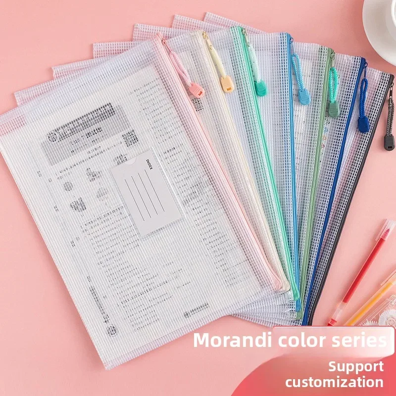 Folder A4 File Bag Subject Classification Bag for Students - Waterproof Zipper Multiple Compartments School Office Organization