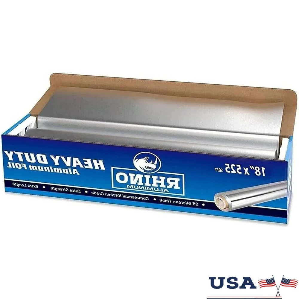 

Heavy Duty Aluminum Foil Roll 18in x 525ft Extra Thick Commercial Grade Kitchen Cooking Food Preparation Grilling Baking Meal