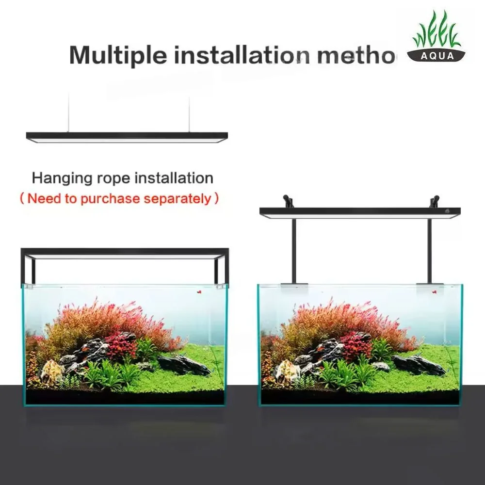 WEEK AQUA L Series APP التحكم باهتة ومؤقت RRB + UVA إضاءة حوض السمك مصباح ليد مزروع #6