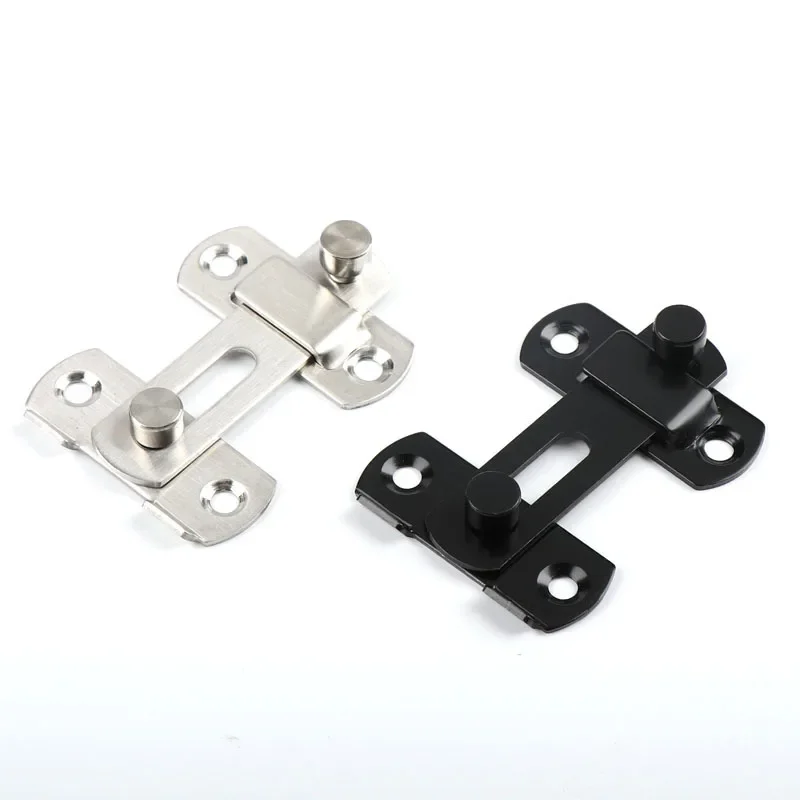 Stainless Steel Matte Black Door Latch Locks,Bifold Slide Gate Latch Lock,Safety Door Bolt Latch Lock 4 X Screws Home Hardware