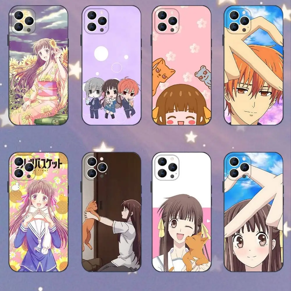 

Anime F-Fruits B-Baskets Phone Case For iPhone 16,15,14,13,12,11,Mini,Pro,SE,MAX White Matte Shockproof Cover