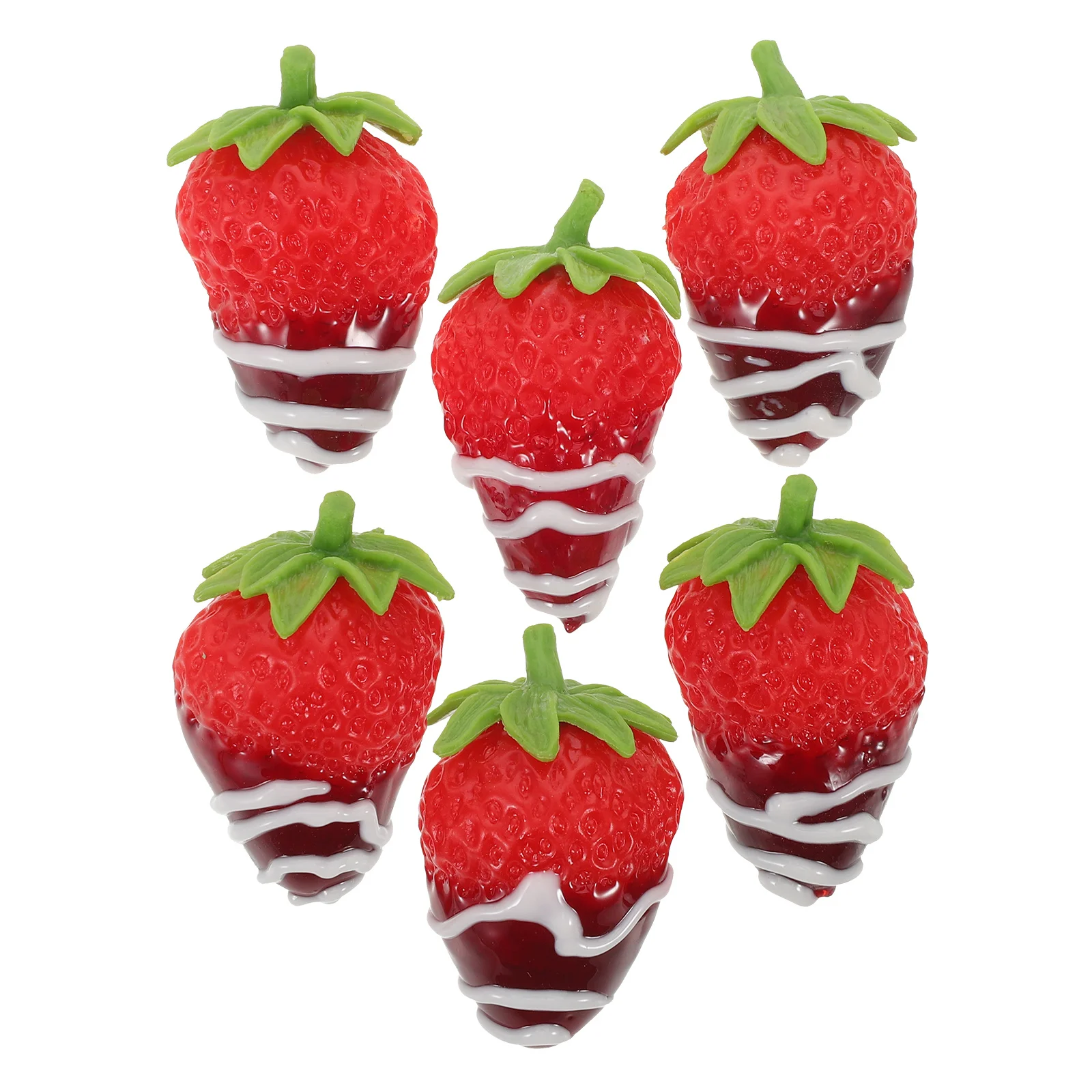 ผลไม้ประดิษฐ์เหมือนจริง 6 ชิ้น สำหรับตกแต่ง งานเลี้ยง ขนมหวาน