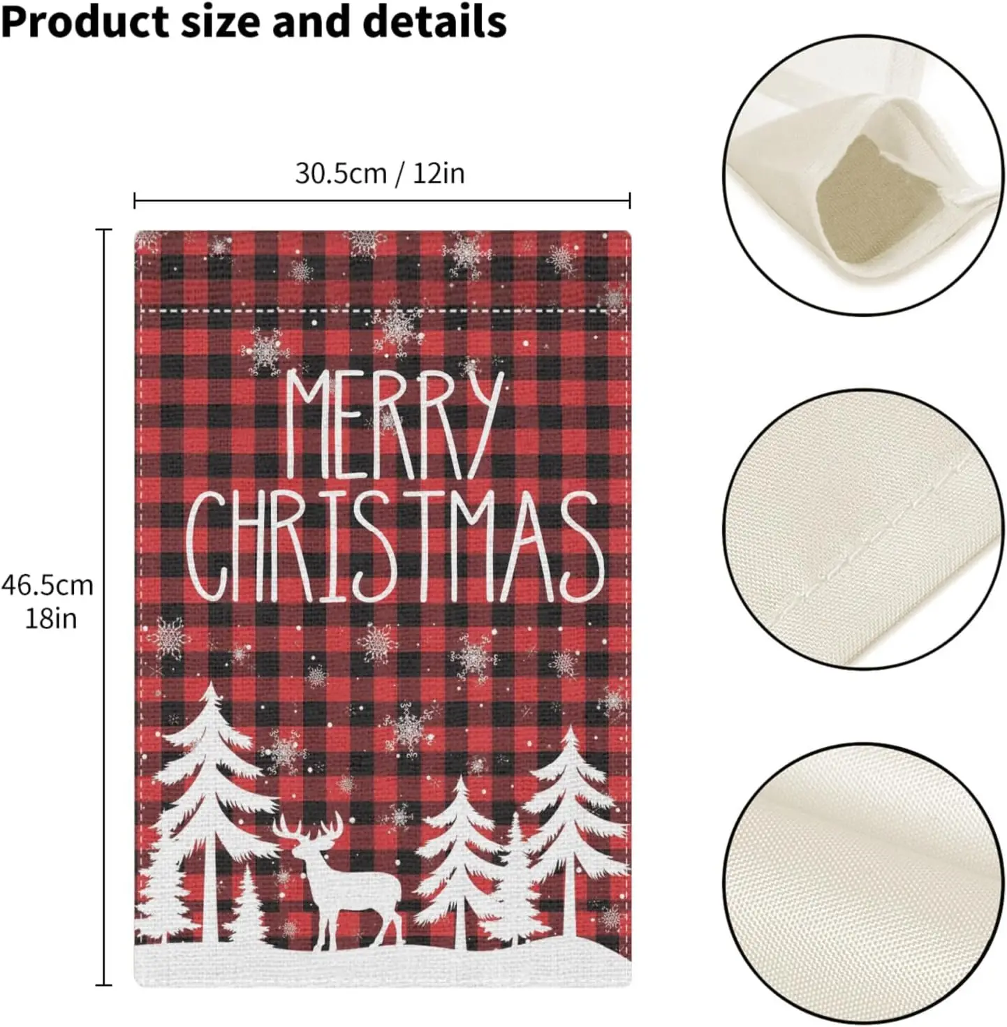 HSIAHOU Garden Flags For Outside Merry Christmas Garden Flag 12''x18'' Double Sided, Art Yard Flags Double Sided LOI zzo