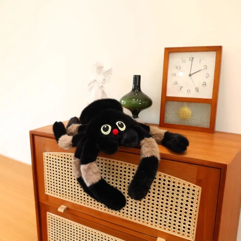 Holloween décor coloré oeil araignée en peluche poupée moelleux interactif araignée en peluche jouet fait à la main Collection