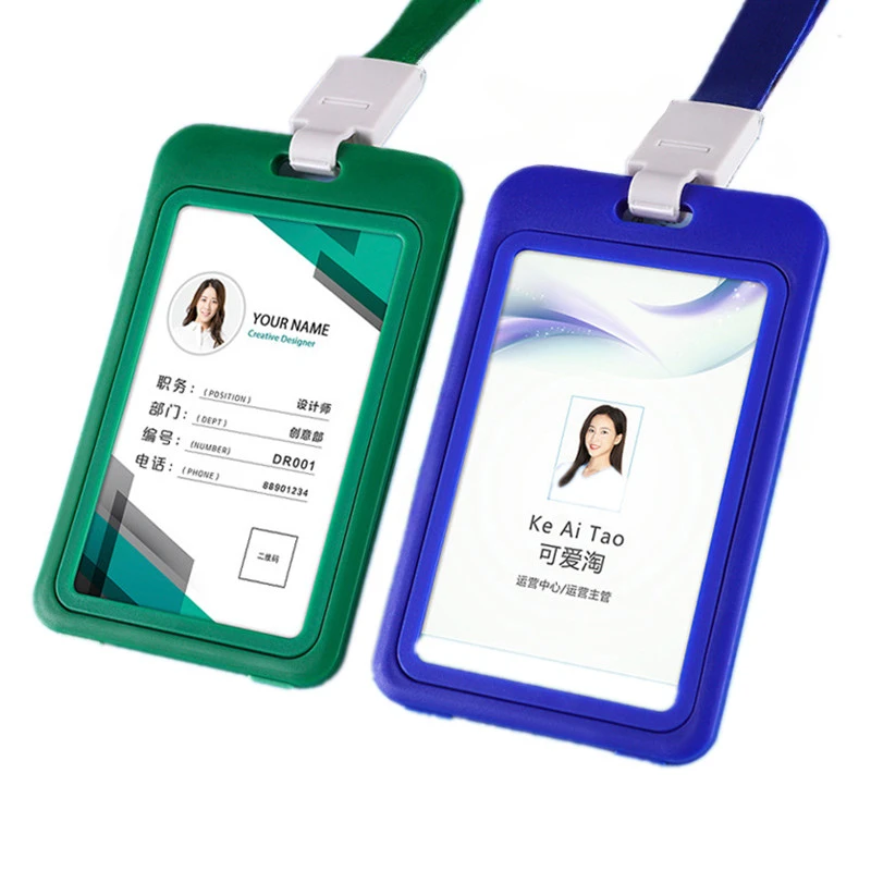 

1Set Working Permit Badge ID Holder Case Pass Work Card Cover Case Sleeve Tag Credit Business Card Protector Holder Case