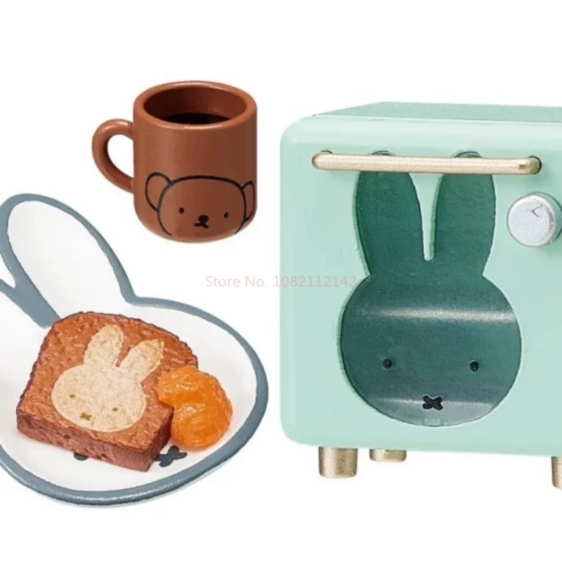 

Re-Ment 100% Оригинальный набор из 8 миниатюрных игрушек-еды серии Miffy Natural Kitchen для детей, коллекционные модели-украшения, подарок