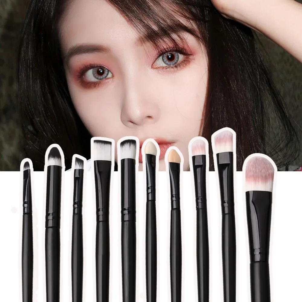Make-up kwasten Make-up kwastenset 20-delig Professionele gezichtseyeliner voor foundation Blush Concealer Oogschaduw met reizen Zwart