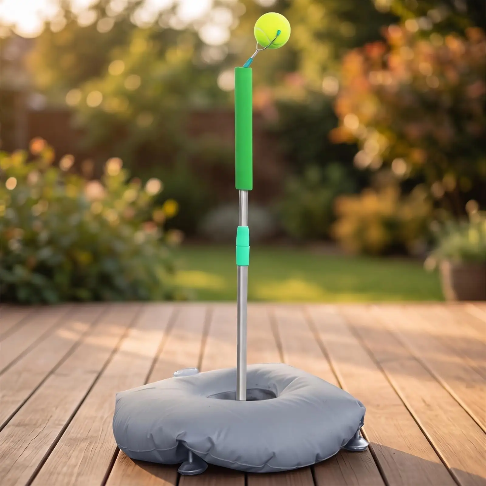 Solo Tennis Trainer with Tethered Ball Stainless Steel Pole Tennis Practice Equipment for Home Drills