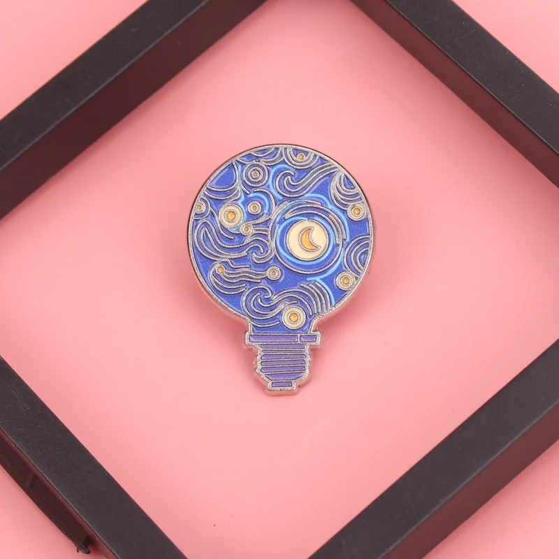 Star Dome Enlightenment Badge - Galaxy Lamp Body with Embedded flowing Light, Nebula Bulb, Moon Phase Core