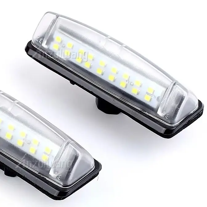 White LED License Plate Light For TOYOTA Camry Aurion Prius For LEXUS Is200 Ls430 Gs300 License Piate Lamp Car Accessories 2PCS