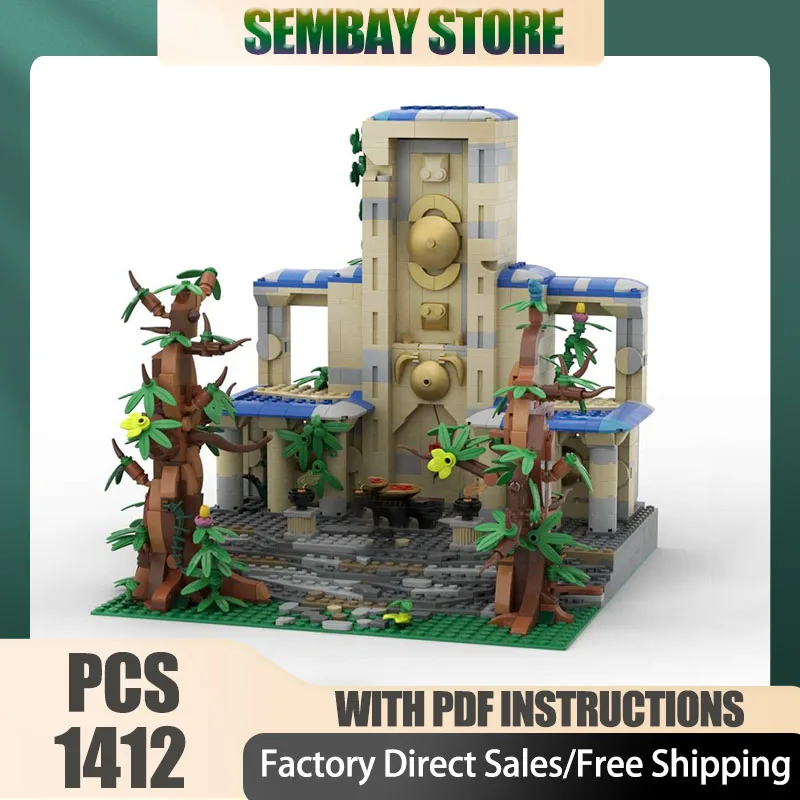 

Jungle Model Moc Building Brick Modular Temple of the Golden Sun Model Technology Blocks Christmas DIY Toy Construction Gifts