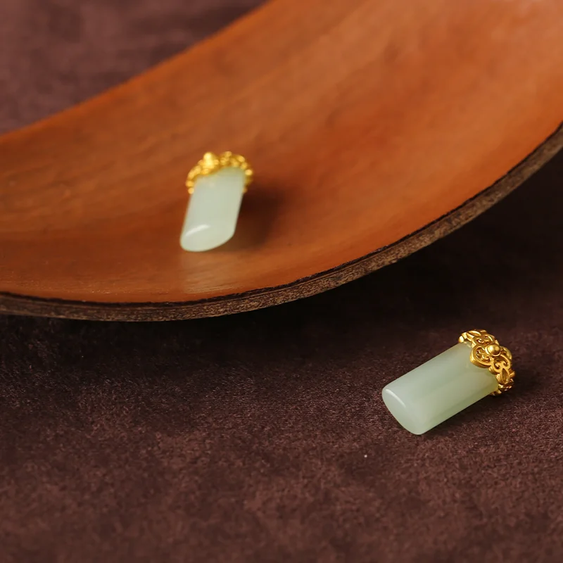 

2 шт. длинные нефритовые серьги-подвески-позолоченные серьги, ювелирные аксессуары для изготовления ювелирных изделий