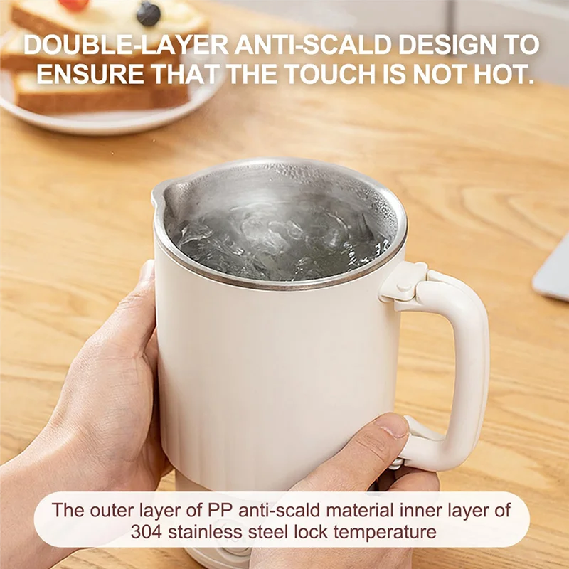 

B25B Портативный электрический чайник из нержавеющей стали - складная конструкция для путешествий, мини-котел с горячей водой для приготовления чая, кофе