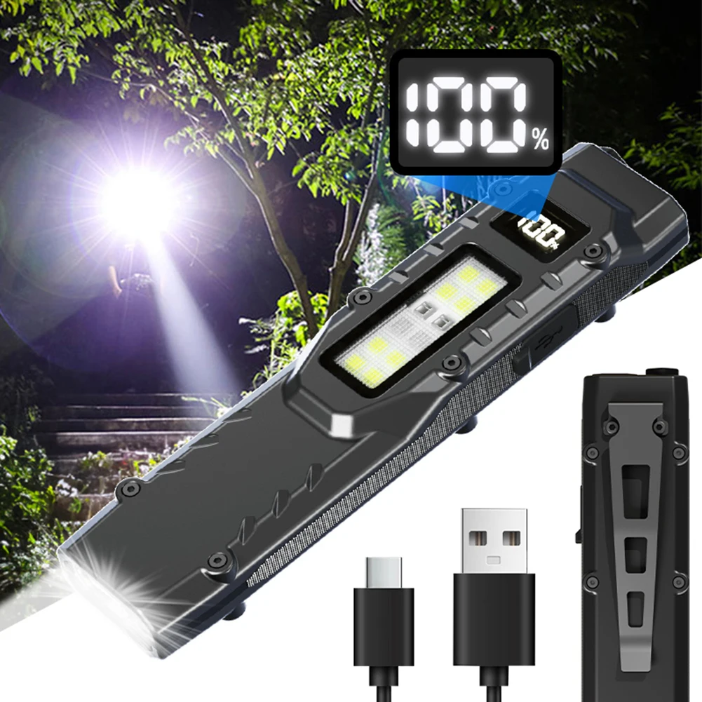 

Светодиодный супер яркий фонарик с зарядкой через USB, мини-светильник для кемпинга, IPX44, водонепроницаемый уличный аварийный светильник 1000 мАч для походов на открытом воздухе